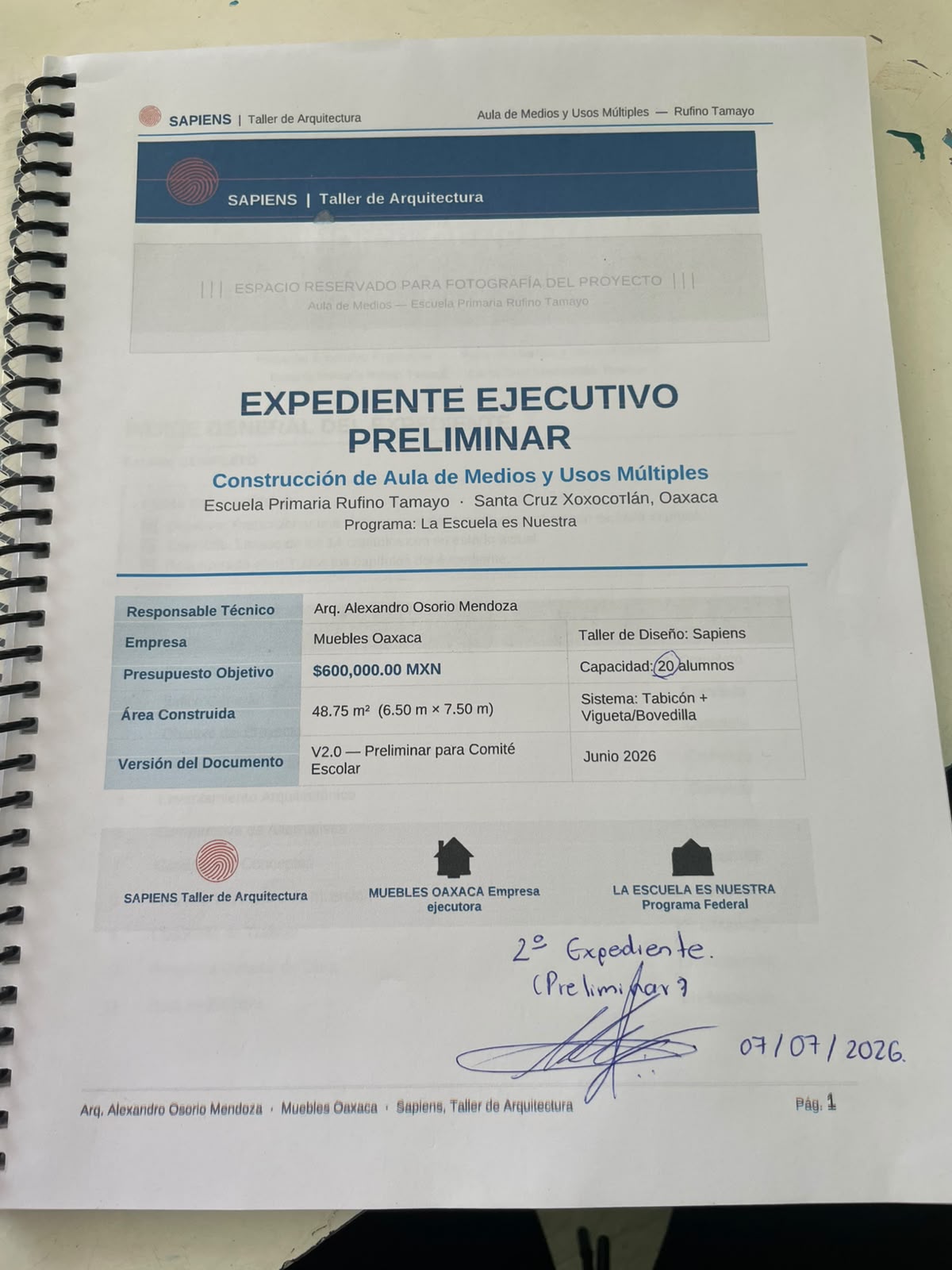 Entrega de preliminares — Versión 2